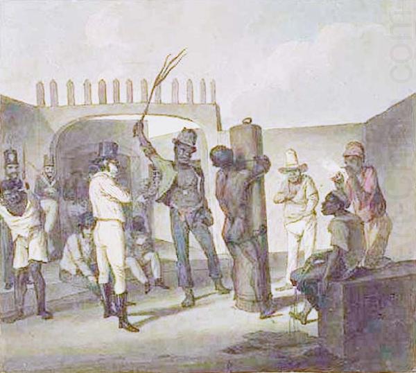 Punishing negroes at Cathabouco, Augustus Earle